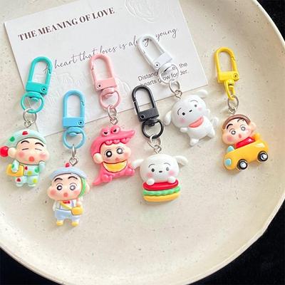 Cartoon Crayon Xiaoxin Keychain Cute Japanese Pendant Key Ring Backpack Charms Car Decoration Bag Accessories