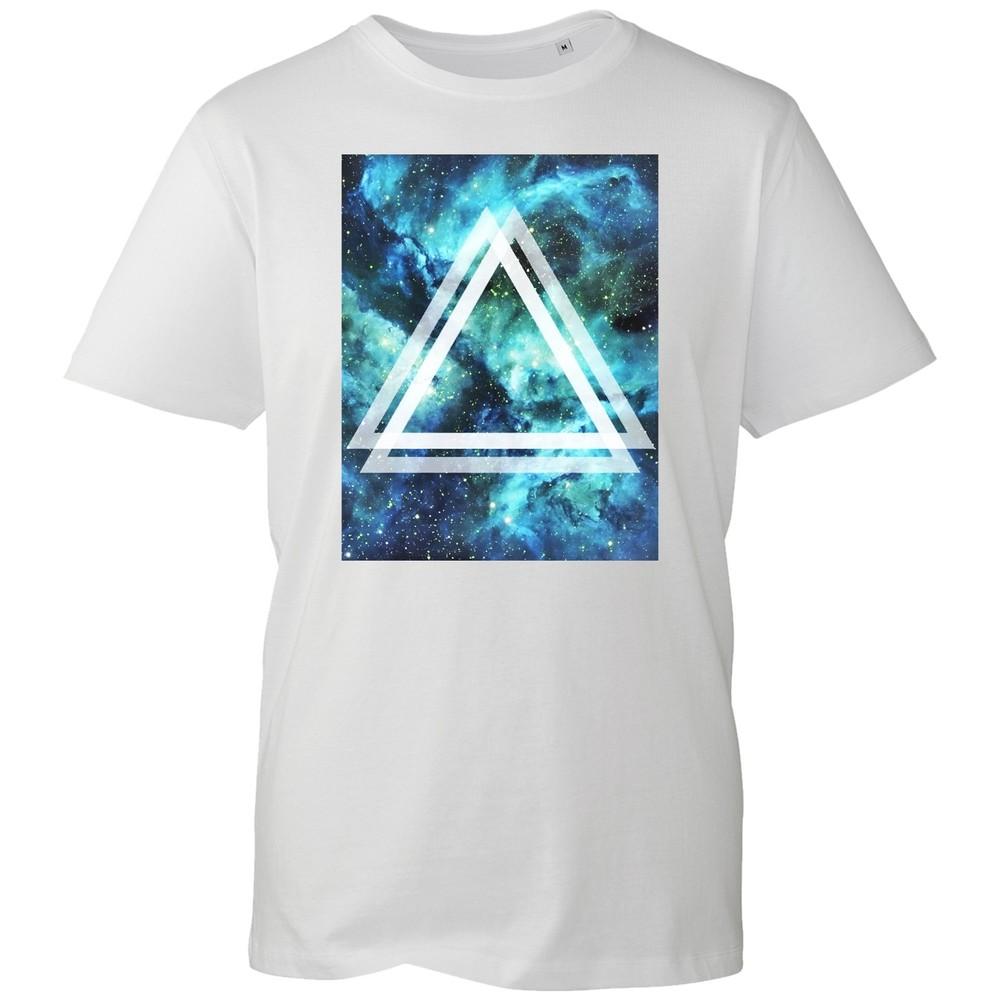 Triangle Galaxy Unisexs TShirt Cosmic Space Graphic Summer Urban Streetwear Top S