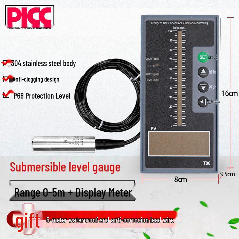Submersible Water Level Sensor 4-20mA Voltage Transmitter