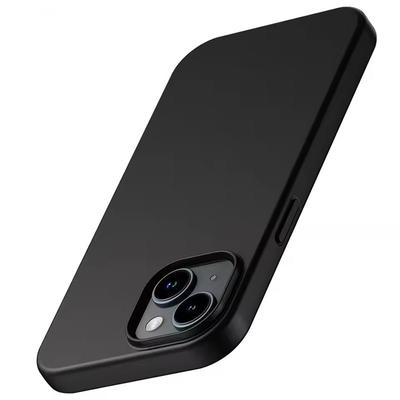 Coque Souple en Silicone Mat de Luxe Pour iPhone 17 Air 16 15 14 Plus 13 12 Mini 11 Pro Max XR XS 7/8 Ultra Fine Noire Solide
