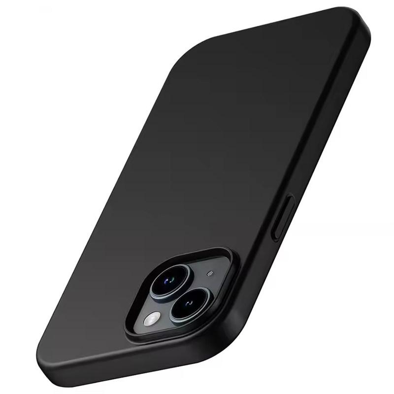 Luxusní matný silikonový měkký obal pro iPhone 17 Air 16 15 14 Plus 13 12 Mini 11 Pro Max XR XS 7/8 Ultratenký pevný černý kryt
