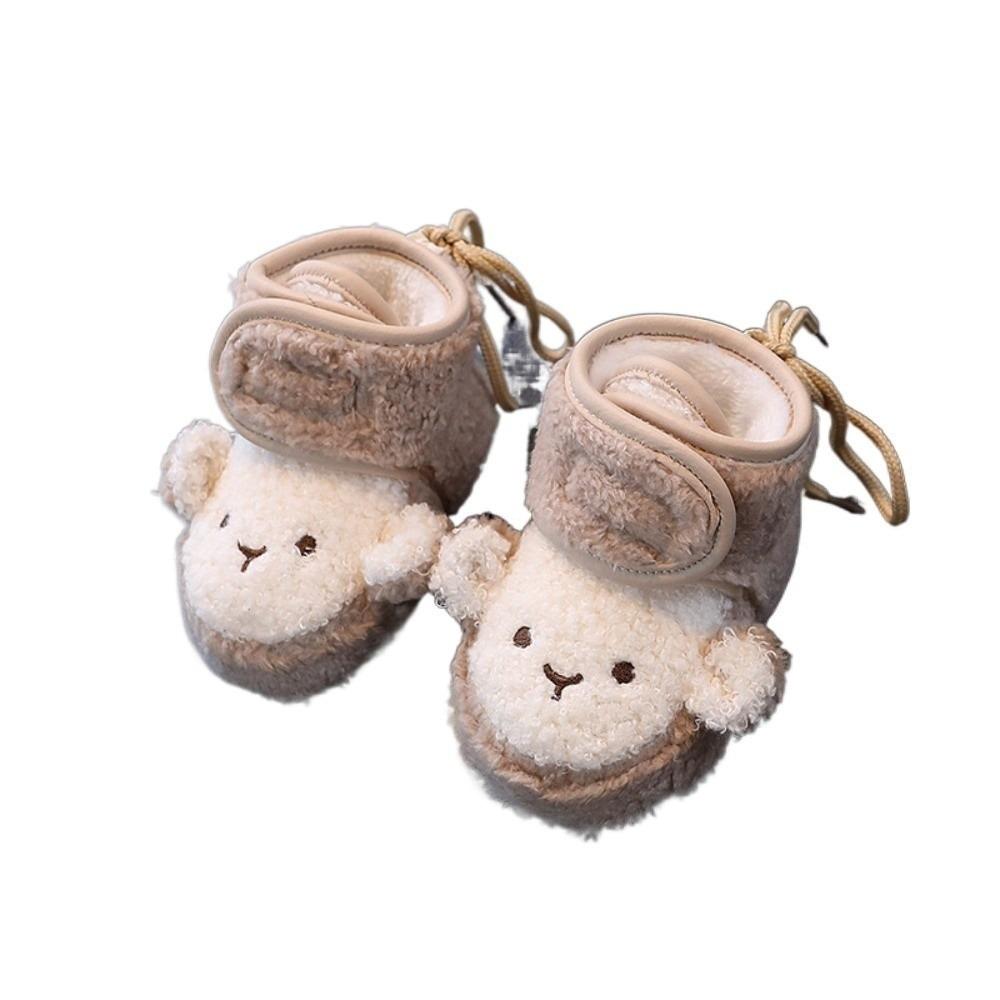 Plush Infant Girls Boys Cute Monkey Snow Boots New Newborn Baby Shoes  Girls Boys 12cm 5-9 months