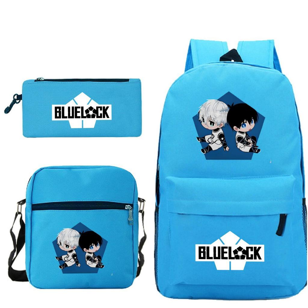 Japanese Cartoon Peripheral Printing Children'S Schoolbag, Primary And Secondary School Student Stationery Set, Shoulder Backpack Three-Piece Set