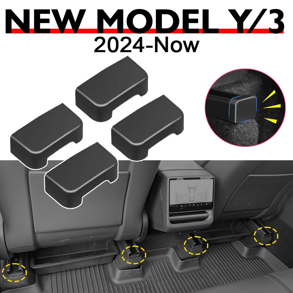 (Not Fit Berlin) Rear Seat Slide Rail Plug for Tesla Model 3 Y Juniper Seat Slide Rail Plug Rubber Protector Cover Accessories