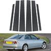 Car Window Pillar Post Trim Cover Carbon Fiber Door Window B C Pillars Overlay Decorative Protection Sticker Set 6pcs/set Fit For Lexus IS 1999-2005