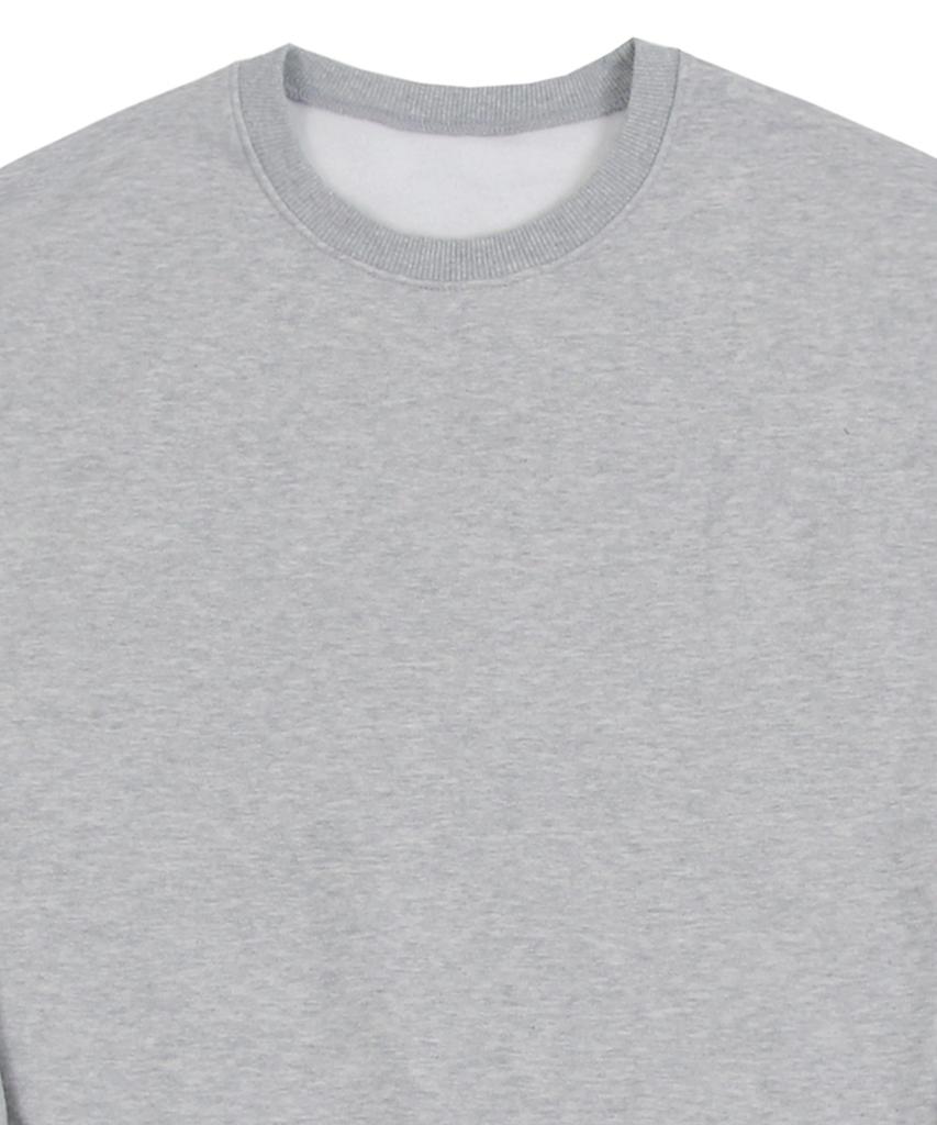 GRAVER [Unisex] Elbow Flame Smile Sweatshirt_Gray
