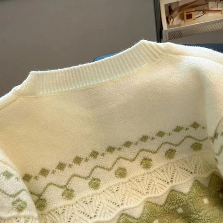 WTEMPO Women's Casual Versatile Large Size Solid Color O-Neck Loose Knitted Cardigans Long Sleeve Button Sweater Cardigans