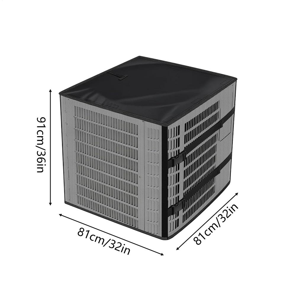 Outdoor Air Conditioner Mesh Cover Central AC Condenser Cover Waterproof Breathable 2 In 1 Unit Air Conditioning Cover