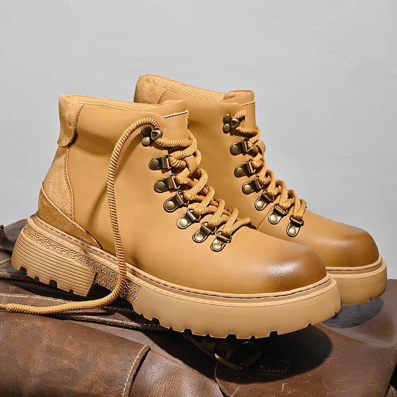 

New Autumn Winter Men Fashiable Casual High Top Boots Thick Soled Anti Slip Comfortable Classic Motorcycle Boots 38