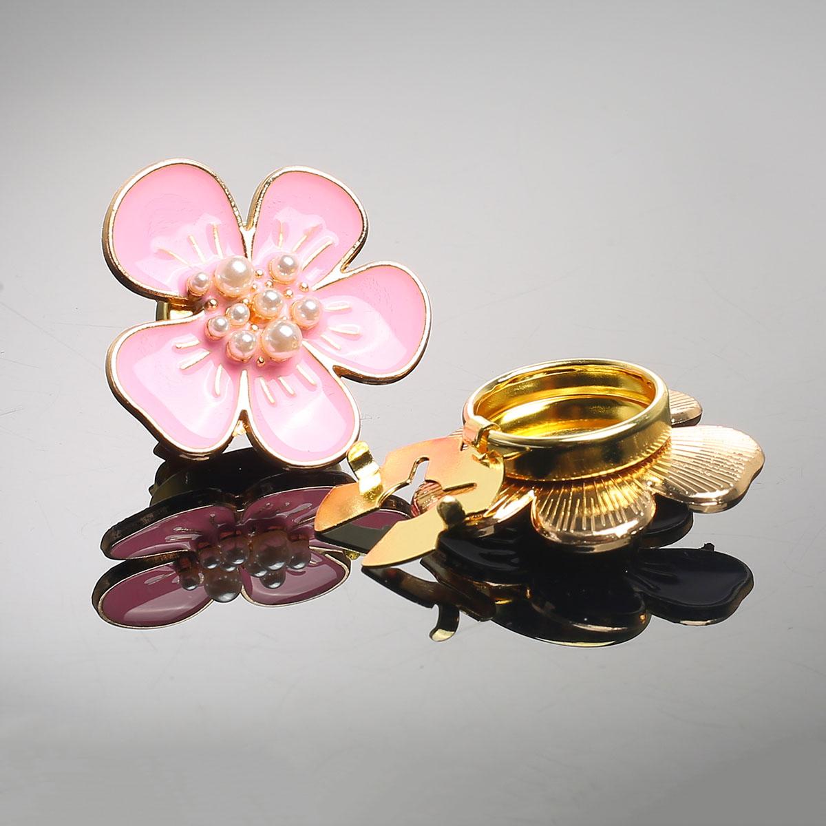 

2 шт./компл. Цветочные запонки, крышка для пуговиц, накладка для рубашки, рукава, пуговицы, клипса на пуговицы, украшение для платья, аксессуары для одежды розовый