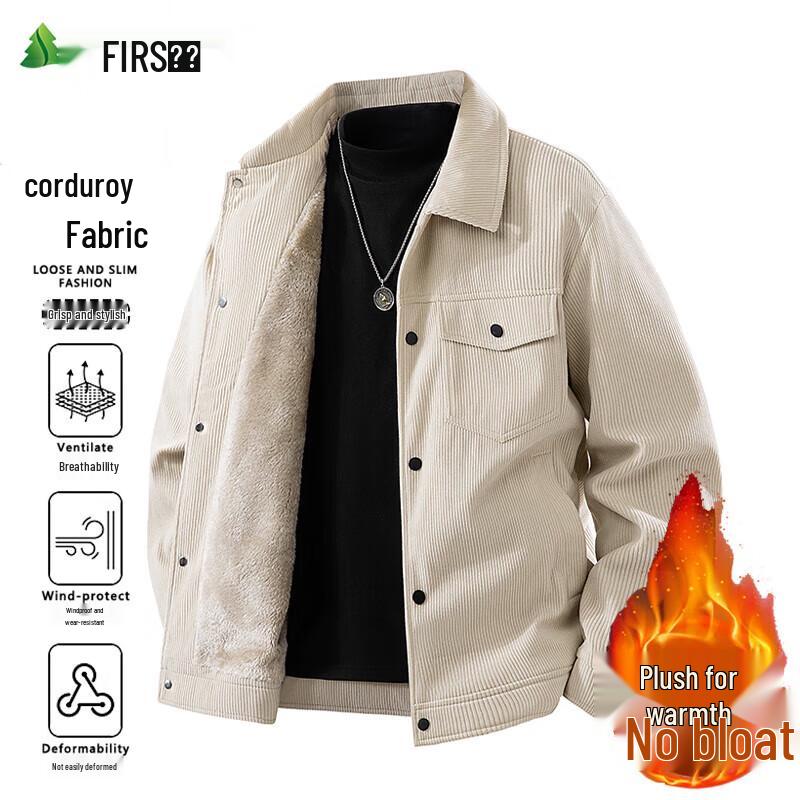 FIRS Men's Autumn/Winter Corduroy Padded Jacket
