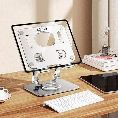 Laptop Stand Adjustable Ergonomic Tablet Pad E-Book Holder Aluminium Alloy Bracket 360 Rotate Folding Cooling Riser