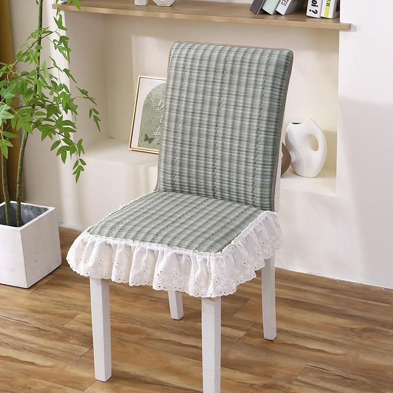 One-piece Dining Table and Chairs Cover Dining Chair Mats Chair Cover Set Household Cushions Elastic Stool Cover Four Season Universal Chair Cushion