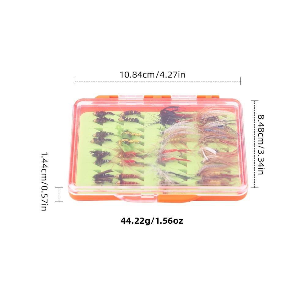 30/32PCS with Carbon Steel Hook Fly Fishing Lures Lightweight Fly Fishing Bait Kit  For Trout