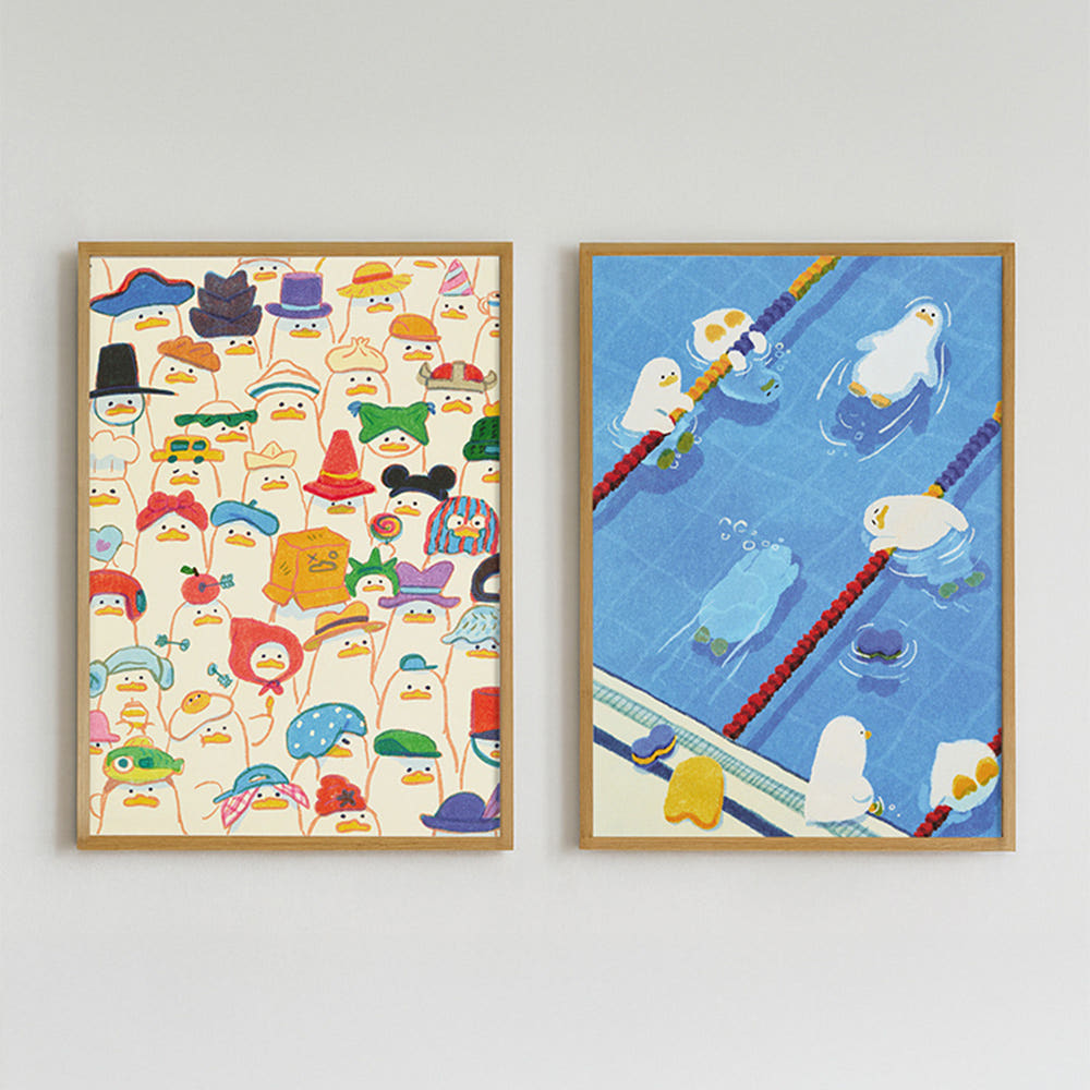 

Sebonrama Art Poster - Exclusive Wall Decor by LINE FRIENDS #1 Swimming