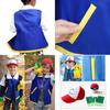 Pokmon Cosplay Costume With Blue Coat Hat Gloves And Poke Ball**