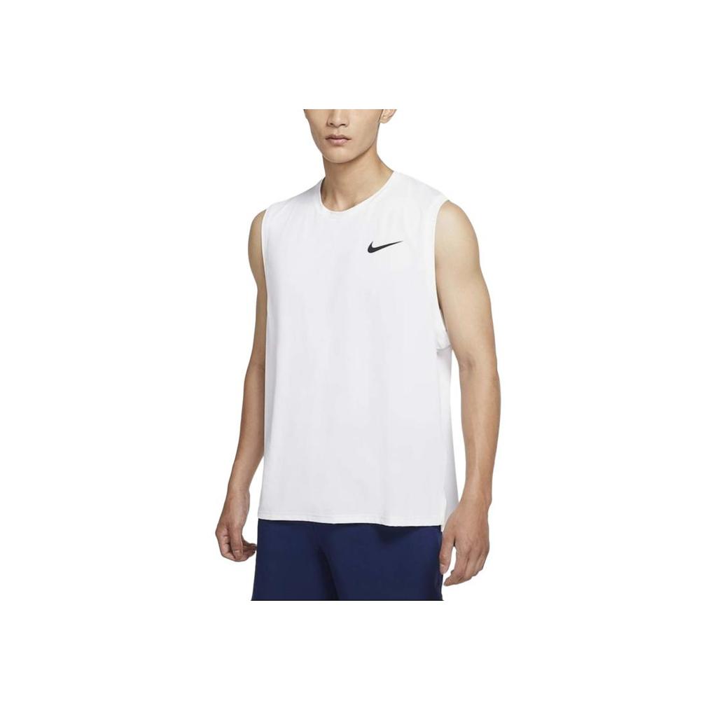 Nike Pure Color Logo Quick-Dry Breathable Sports Training Tank Top Men Tops White CZ1185-100