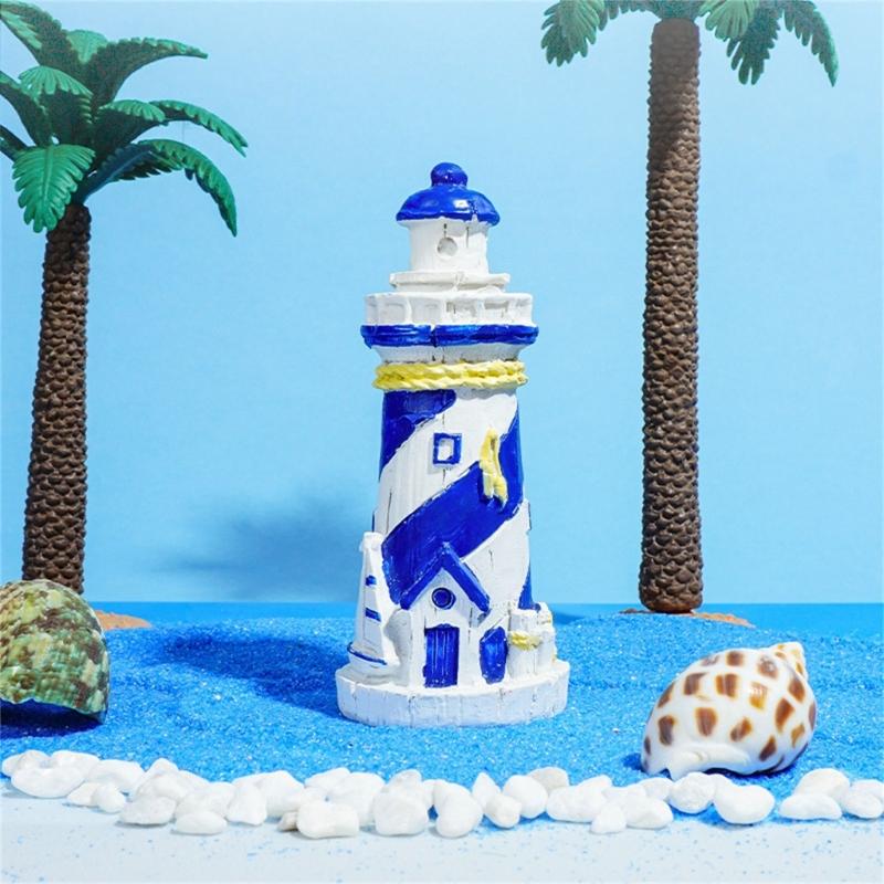 Aquariums Landscape Lighthouse Resins Aquariums Decorations Art Crafts Terrarium Habitat Ornaments Photo Props