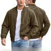 Veste de Baseball Américaine Unie pour Homme Fermeture Éclair Poche Latérale Blouson Pilote Veste de Sport d'Extérieur Tissu Coton Tendance Jeune
