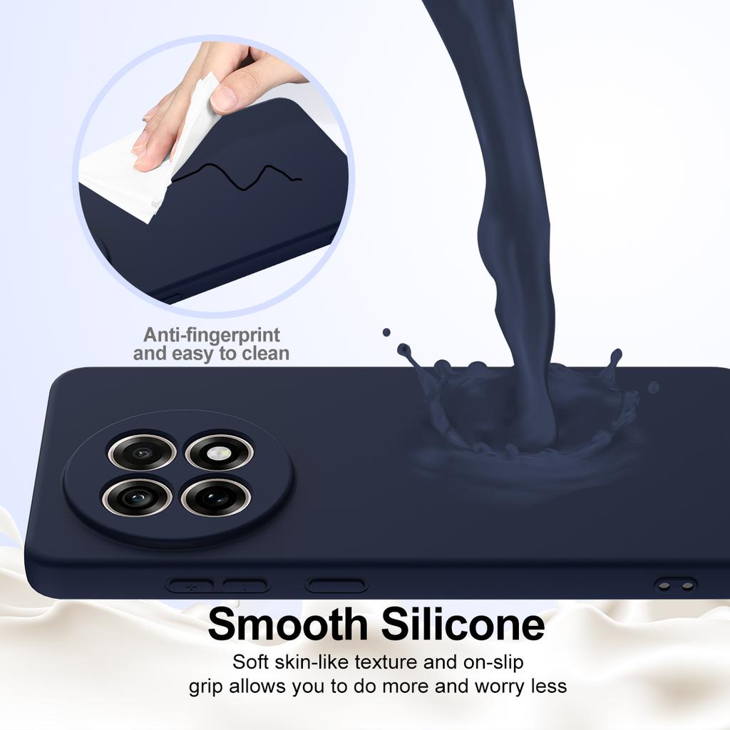 For OnePlus Ace 5 5G/OnePlus Ace 5 Pro 5G/OnePlus 13R 5G Magnetic Case Anti-Drop Liquid Silicone Phone Cover