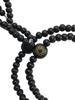 Soka Gakkai Prayer Beads Genuine Ebony with Shaku Paulownia (mala Beads) Eight-leaf Mark, 2-inch (in Box)