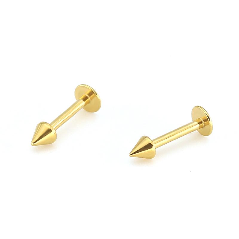 Titanium Stainless Steel Exaggerated Cone Lip Piercing Jewelry