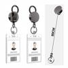 Elastic Keychain Anti-lost Retractable Badge Reels Key Chain Ring ID Card Badge Holder Pull Keyring