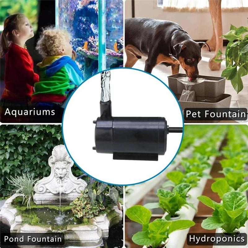 AD23-Mini Water Pump Silent Noise Reduction Home Garden Fountain Tools DIY Kit Aquarium Fish Tank Accessories