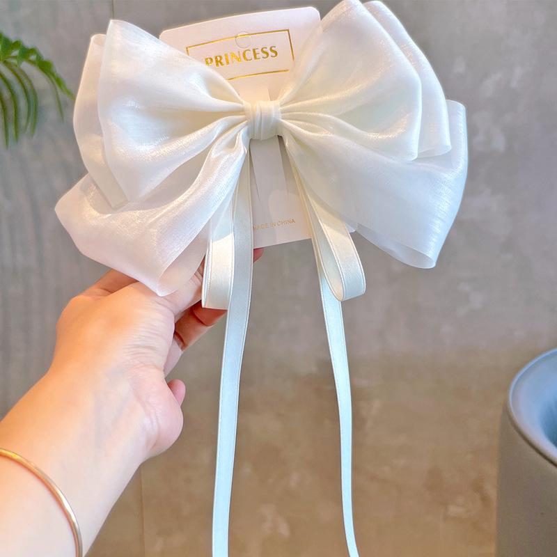 Extra Large Fairy Bow Hair Clip for Girls - High-End Streamer Bowknot Children's Accessory