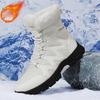Winter High Top Men's Cotton Shoes with Thickened Fleece for Warmth Men's Snow Boots Trendy Large Size Men's Shoes
