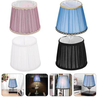 Clip on/Meson Type Cloth Lamp Shade E14 Bulb Chandelier Lampshade Safe Table Lamp Cover  Bedroom