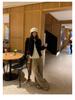 Women's Slim Fit White Polka Dot Lace Thermal Long-Sleeve Top