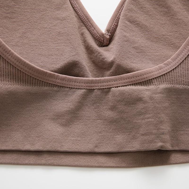 Seamless Bra Panties Set Underwear Set Women Wireless Sport Soft Padded Bras Thong Suit Backless Bralette Lingerie