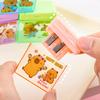 1/4Pcs Cartoon Capybara Double Hole Pencil Sharpener Kawaii Student Stationery Office Supplies Mini Pencil Sharpener For Kids