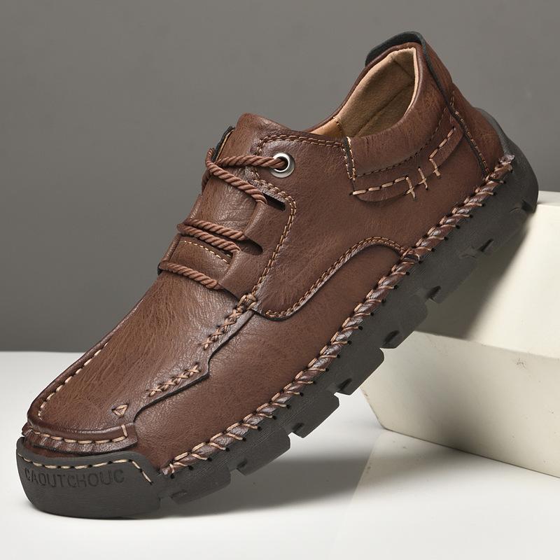 Fashion Men's Genuine Leather Casual Shoes Comfortable Breathable Business Shoe Sneakers Driving Shoes Men Loafers Moccasins Plus Size48