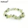 Natural Gemstone Chip Bracelet Amethyst Irregular Stone Beaded Stretch Bangle for Women