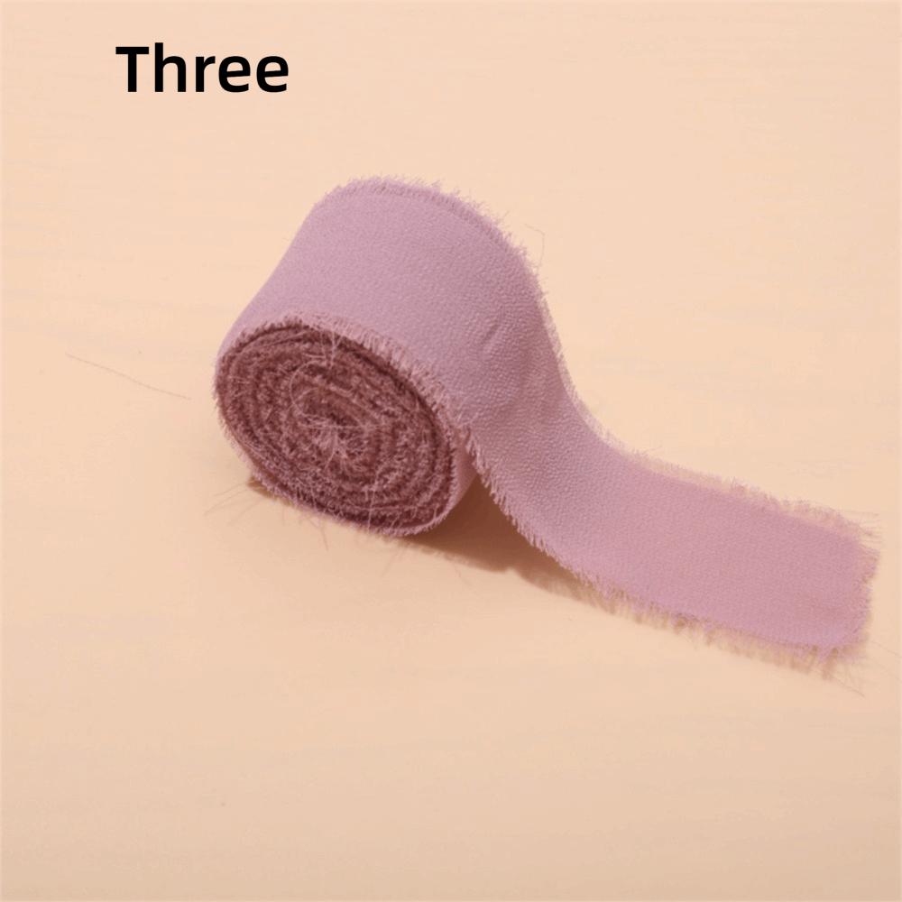 3 Rolls 5m Fringe Chiffon Silk Ribbon DIY Craft Hairy Chiffon Ribbon  Wedding Invitations