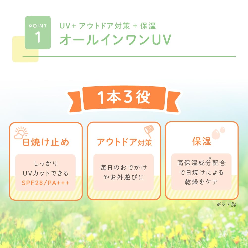 Alobaby UV Milk UV UV Milk x 3 All-in-One Sunscreen, DEET-Free, Absorber-Free, Baby-Friendly, Additive-Free, Organic, Chemical-Free (All-in-One