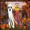 Pumpkin Ghost Pattern Outdoor Props Flags Festival Wind Vane  Ghost Party Decorations