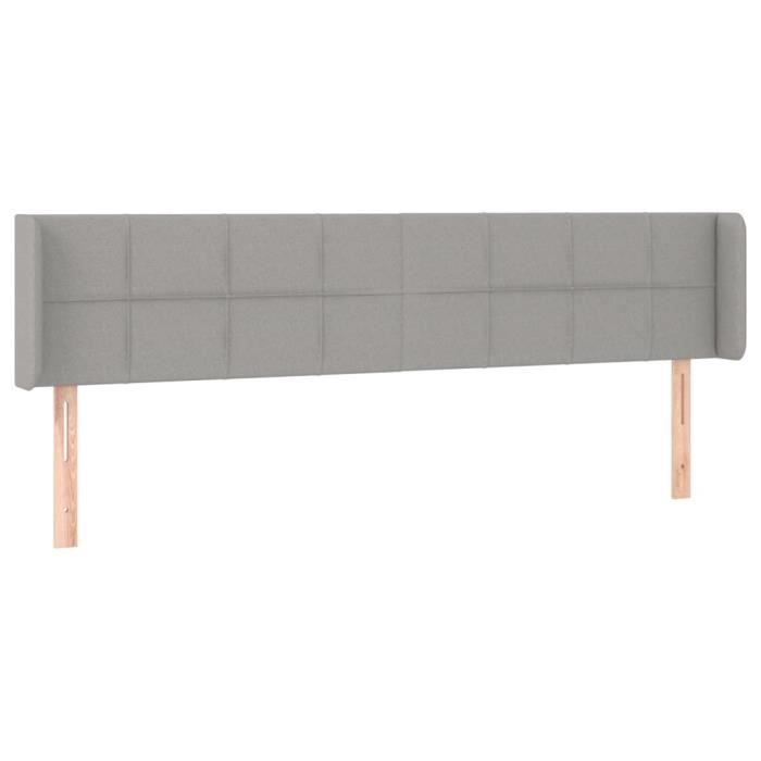 VidaXL Headboard with Ears Light Grey 163x16x78-88 Cm Fabric3118774