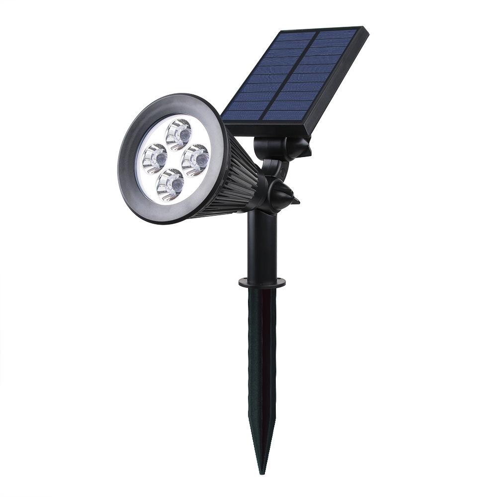 7-LED Solar Spotlight & 4-LED Colorful RGB Solar Lawn Stake Light