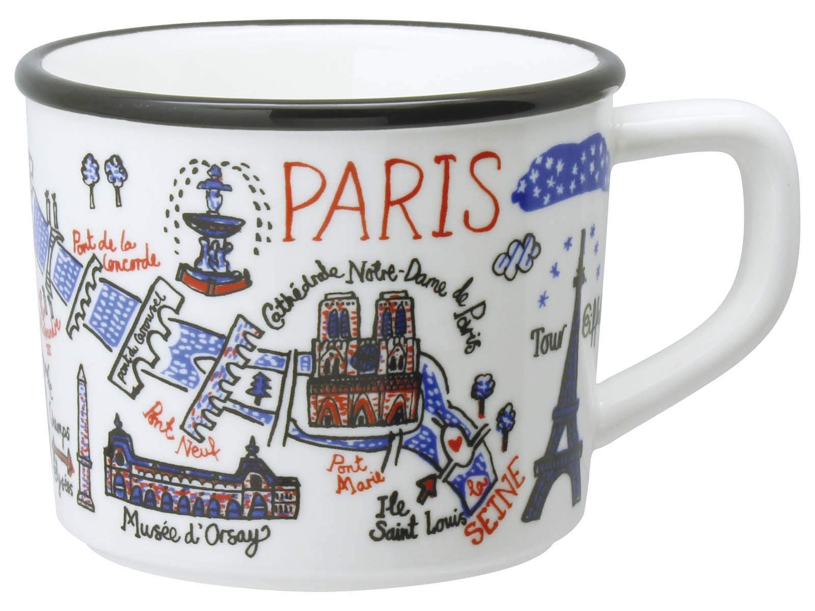 

Showa Izawa Corporation Cup of Cityscape Mug Paris 112183 Happiness. Size Approx. W9.5 H7.7