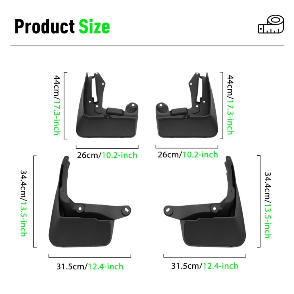 4PCS Car Mud flaps Splash Guards Mudguards Car Mud Flaps Compatible with BMW 5 Series G30 G31 2016 2017 2018 2019 2020