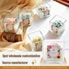Flower-Shaped Glass Candle with Light Fragrance for Indoor Decor