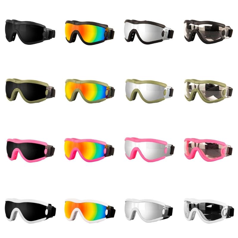 

AntiUV Dogs Sunglasses for Medium Small Dog Windproof Dogs Goggles Long Snout Dogs Eyewears AdjustStrap Pet Goggles Gray lenses