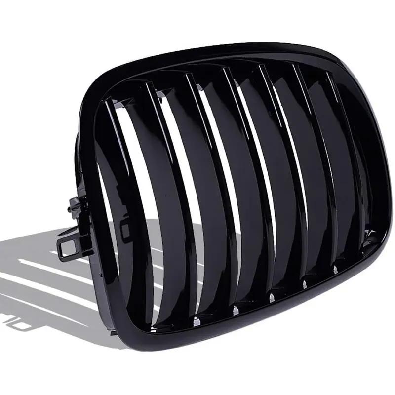 1Pair Car Front Mesh Grille with Base For BMW X5 X6 E70 E71 E72  #51137307599 51137307600
