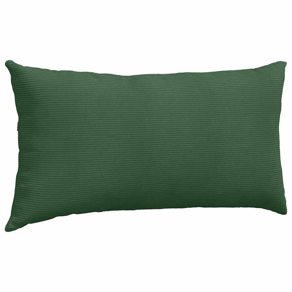 Sofa Cushions 2 Pieces Dark Green 80 X 40 Cm Cord Fabric
