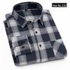 Men's Vintage Plaid Lapel Shirt Jacket - Long-Sleeve Casual Wear for Spring and Autumn
