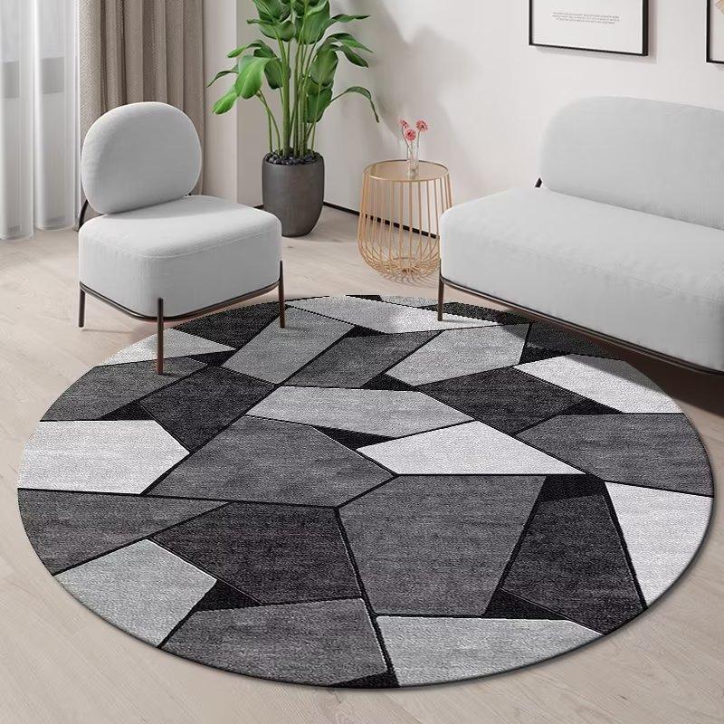Non-slip Geometric Rotundity Carpet Soft Abstract Rug for Living Room Bedroom Washable Kids Home Decor