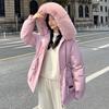 Winter new women's, fleece thickened warm jacket slim-fitting Korean hooded cotton clothes casual and versatile